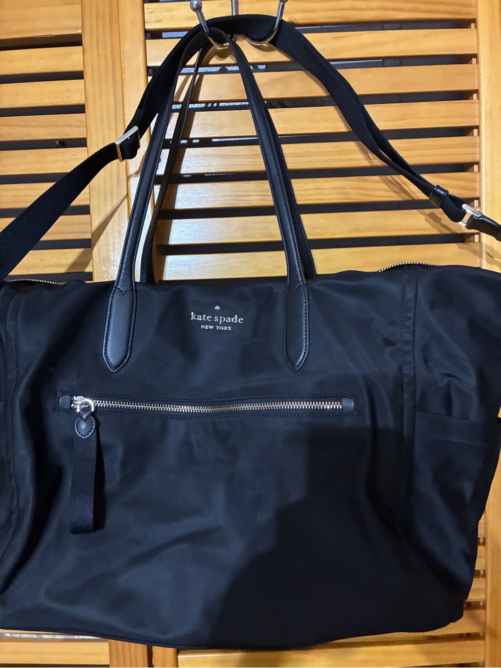 kate spade Black Nylon Tote with Shoulder Strap